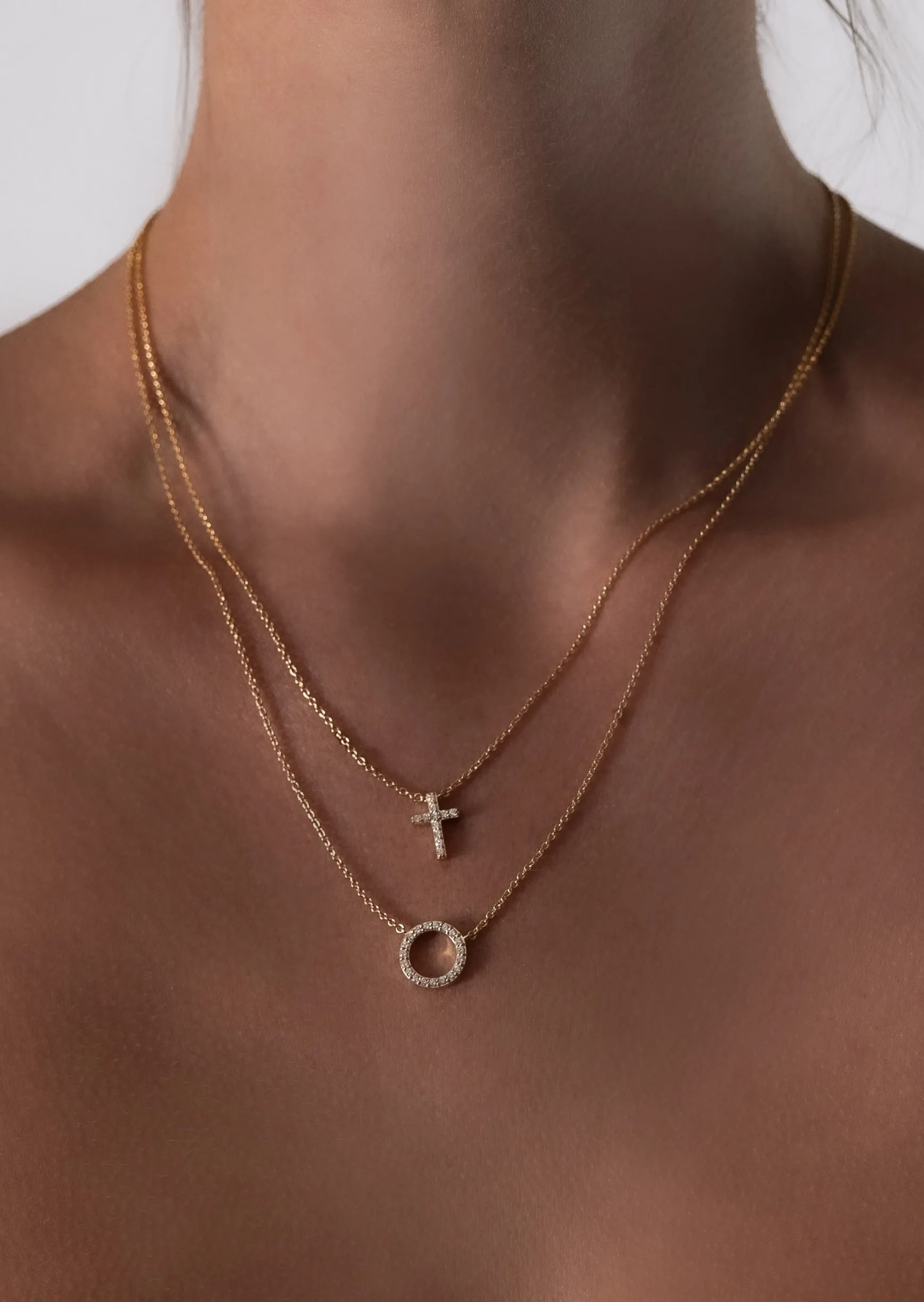 Pavé Symbol - Cross Necklace - Gold Vermeil sold by Skultuna product image thumbnail 4