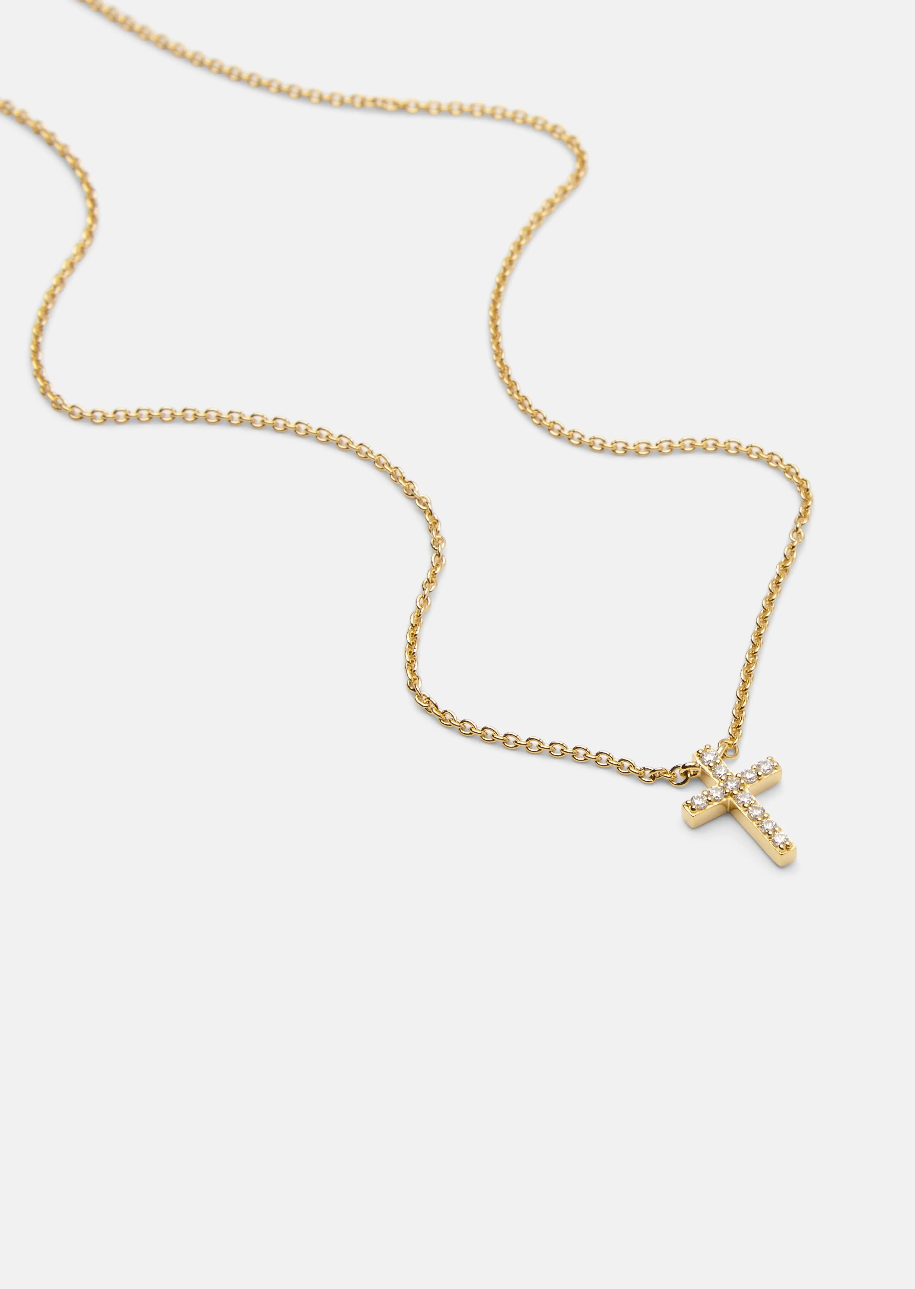 Pavé Symbol - Cross Necklace - Gold Vermeil sold by Skultuna product image thumbnail 2