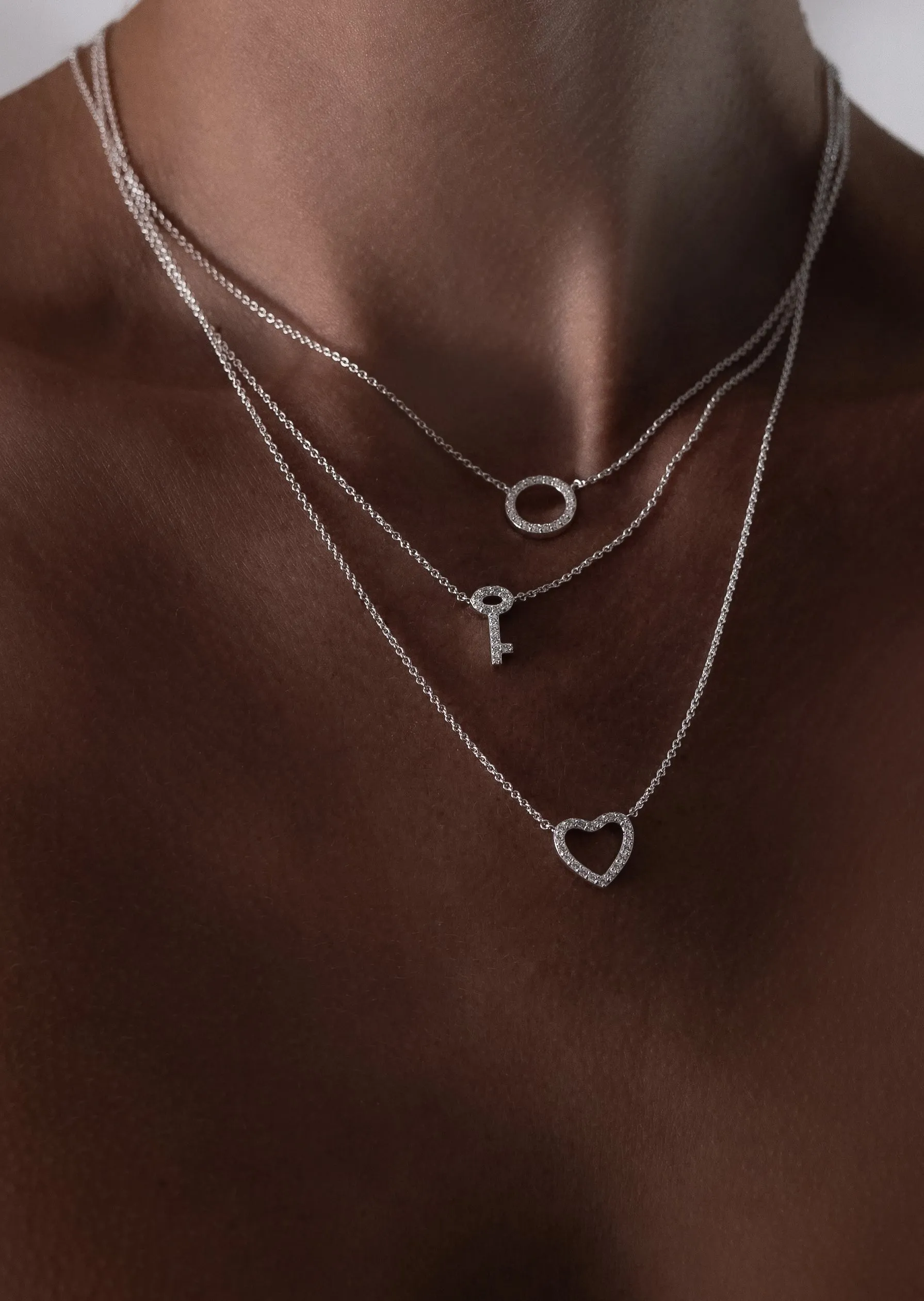 Pavé Symbol - Circle Necklace - Sterling Silver sold by Skultuna product image thumbnail 5