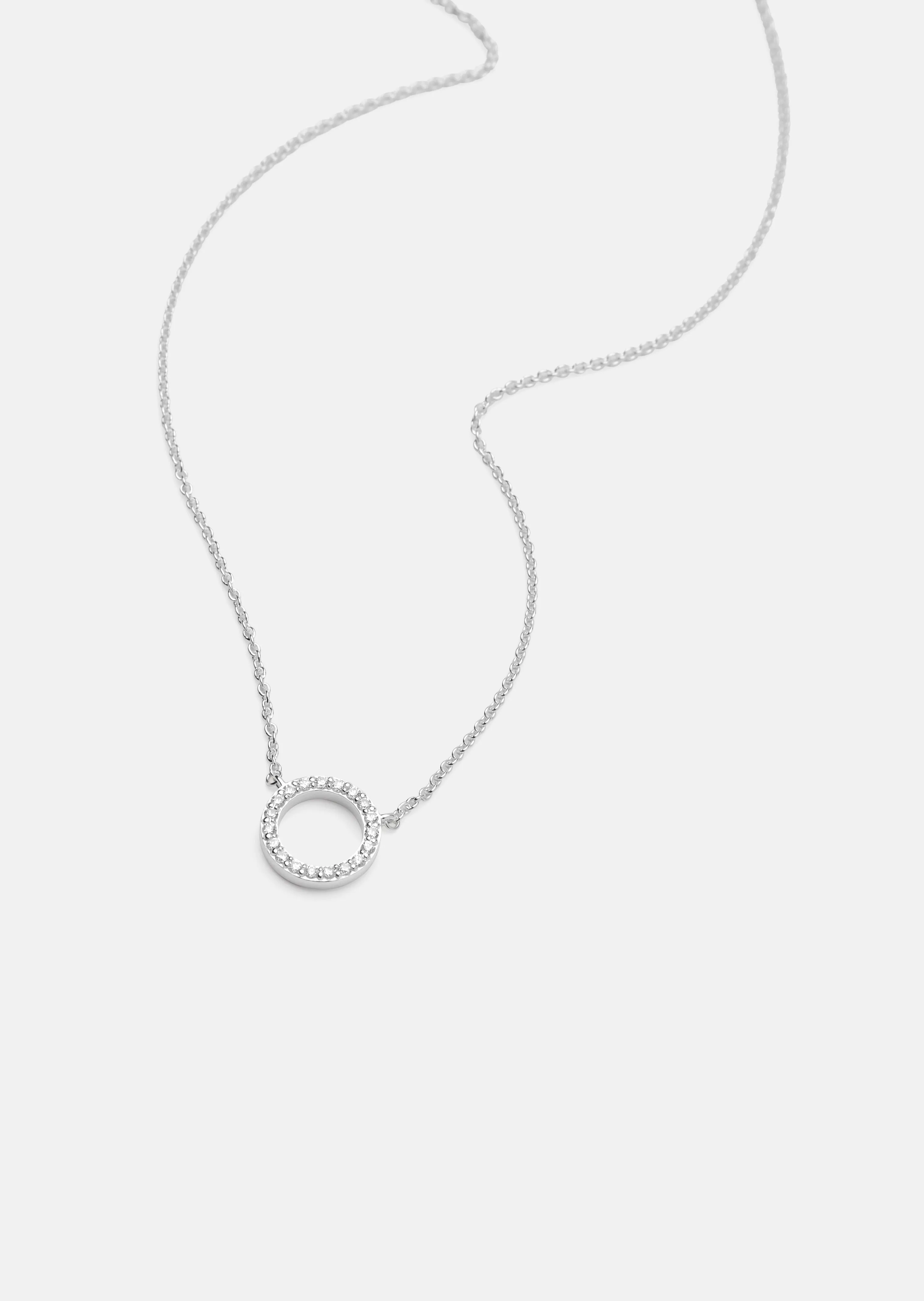 Pavé Symbol - Circle Necklace - Sterling Silver sold by Skultuna product image thumbnail 2