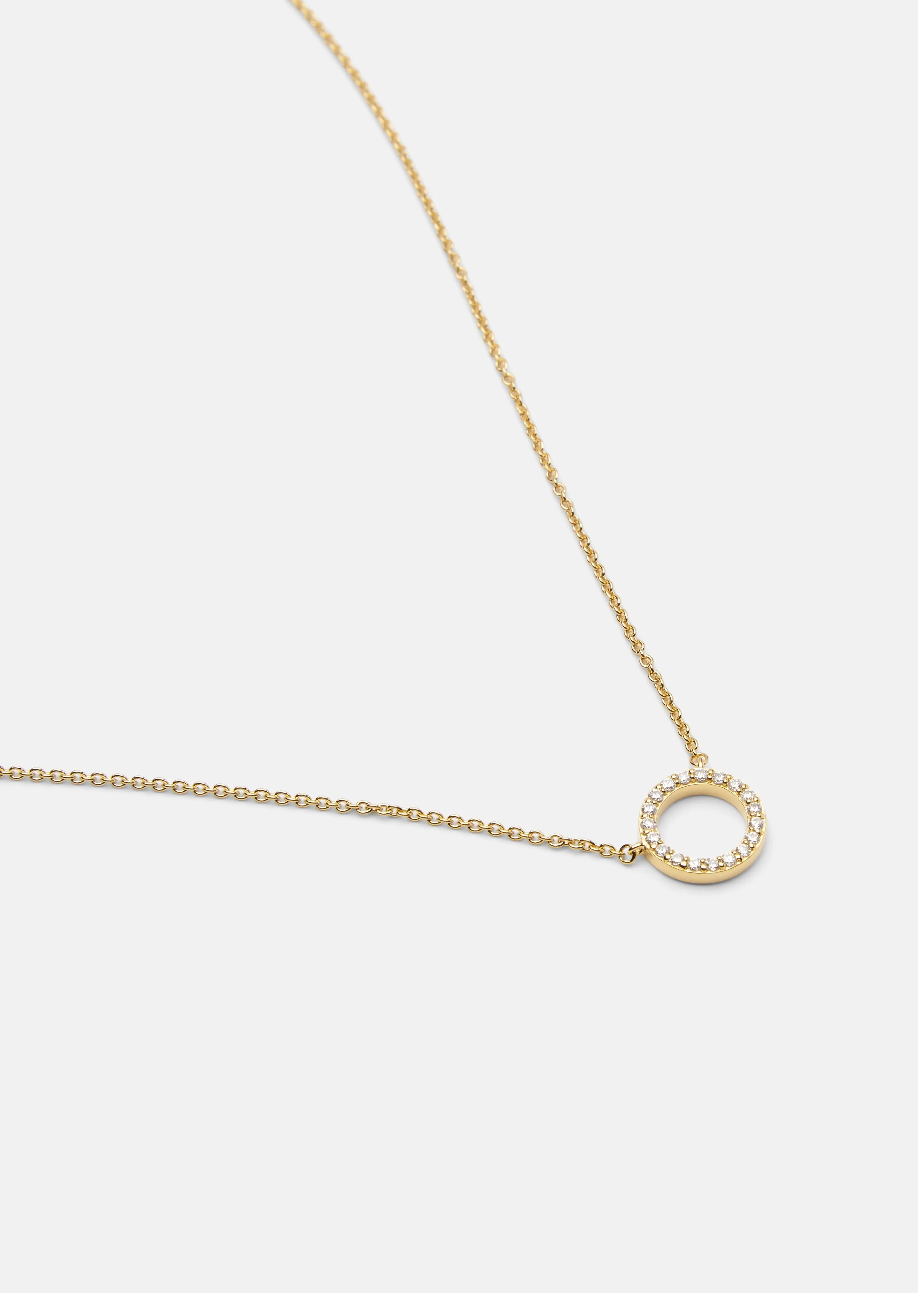 Pavé Symbol - Circle Necklace - Gold Vermeil sold by Skultuna product image thumbnail 2