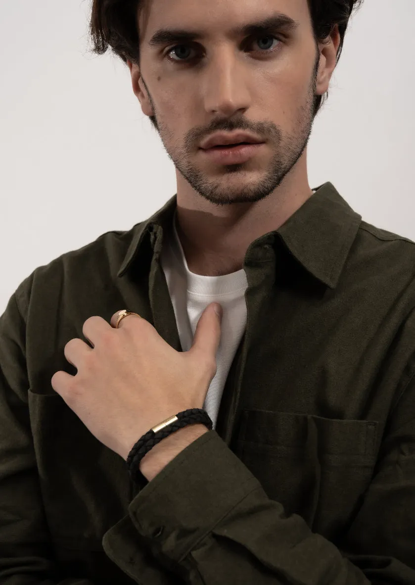 Suede Bracelet – Black & Brass sold by Skultuna product image thumbnail 2