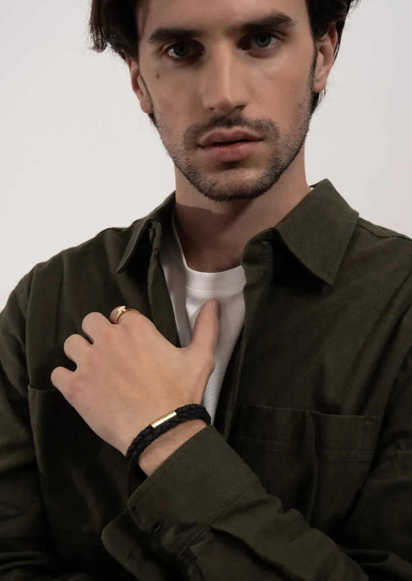 Suede Bracelet – Black & Brass sold by Skultuna product image thumbnail 5