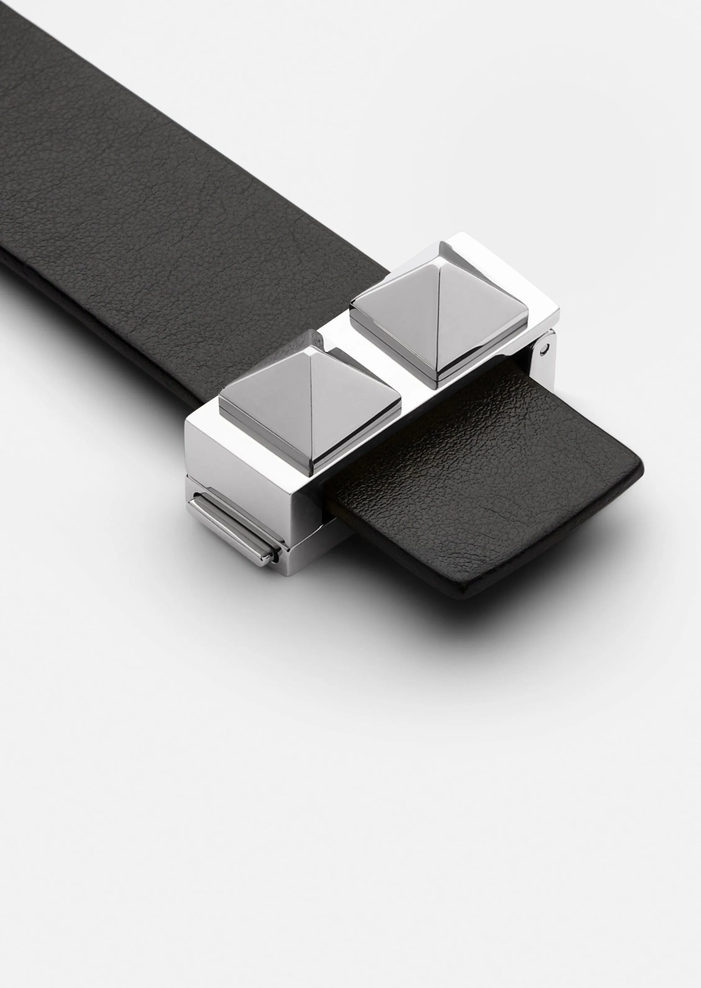 Clasp Rivets Bracelet Thin - Black sold by Skultuna product image thumbnail 2