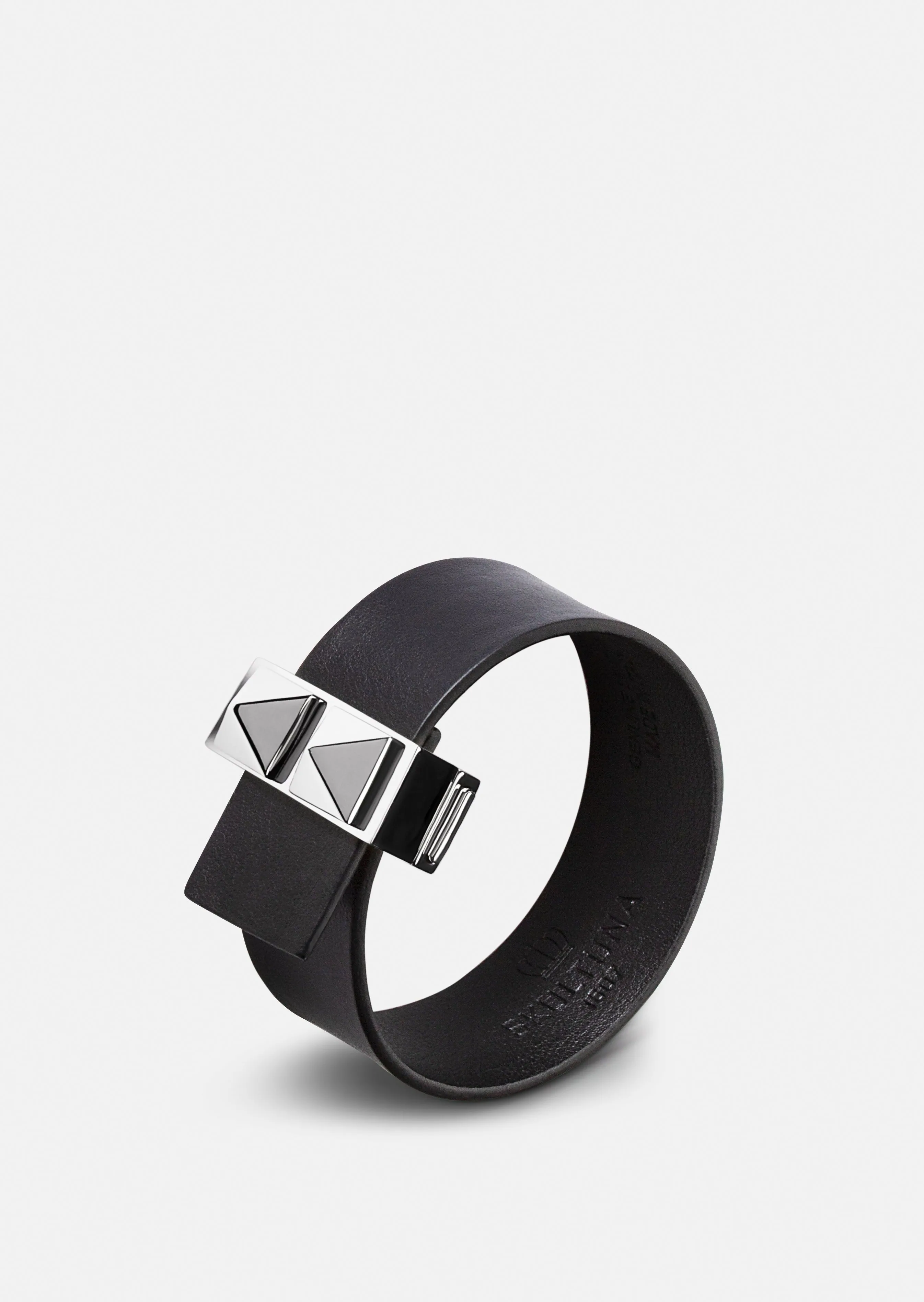 Clasp Rivets Bracelet Thin - Black sold by Skultuna