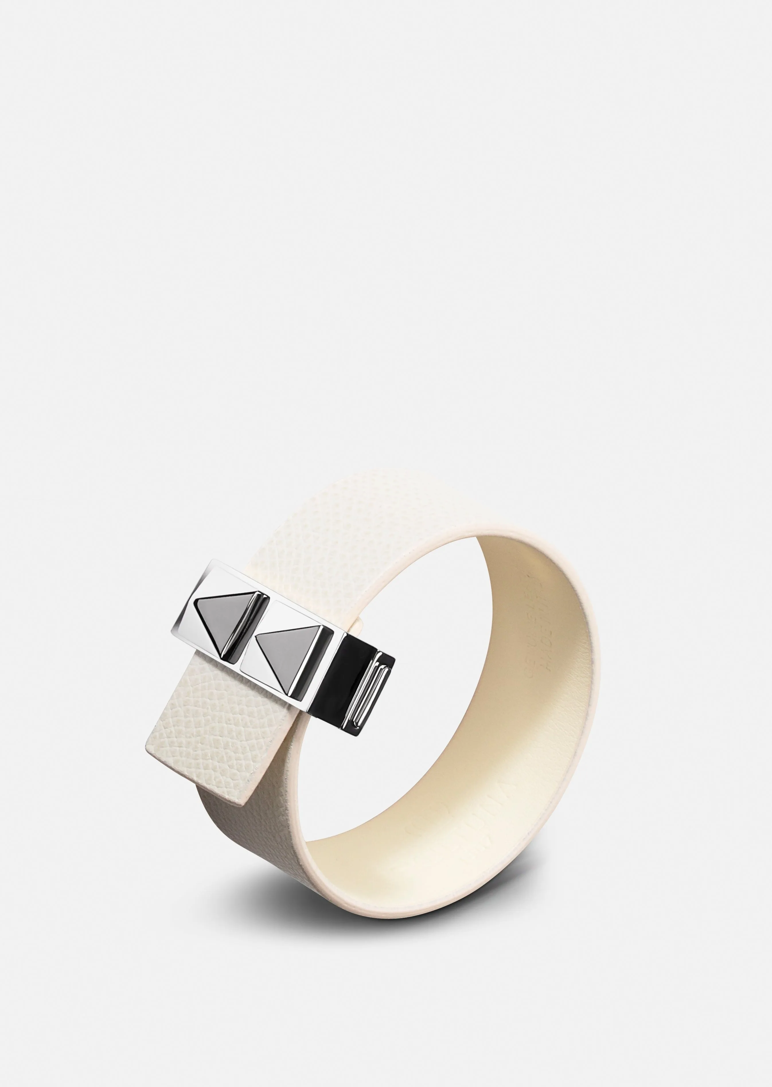 Clasp Rivets Bracelet Thin - Beige sold by Skultuna