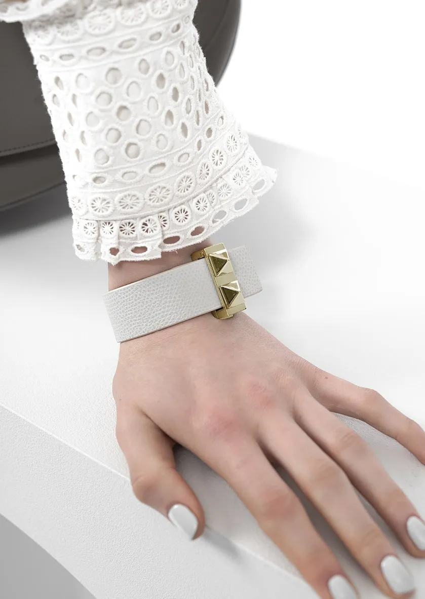 Clasp Rivets Bracelet Thin - Beige sold by Skultuna product image thumbnail 5