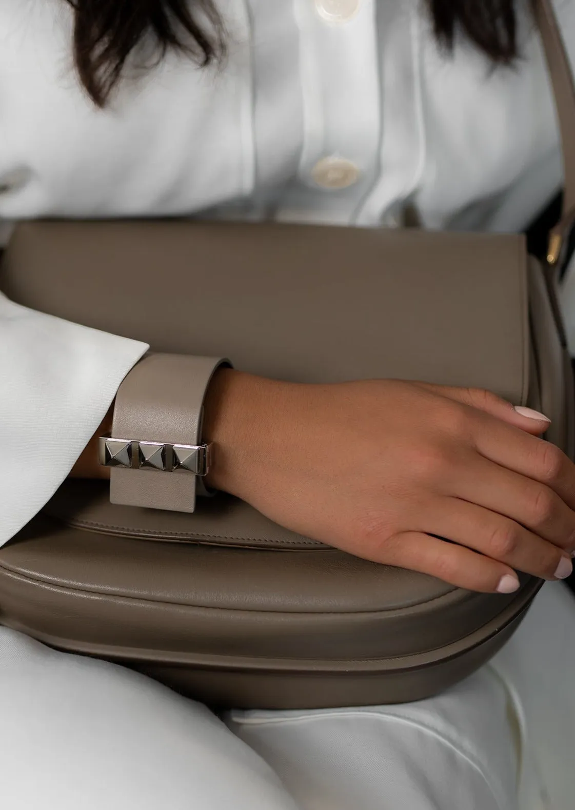 Clasp Rivets Bracelet - Grey sold by Skultuna product image thumbnail 5