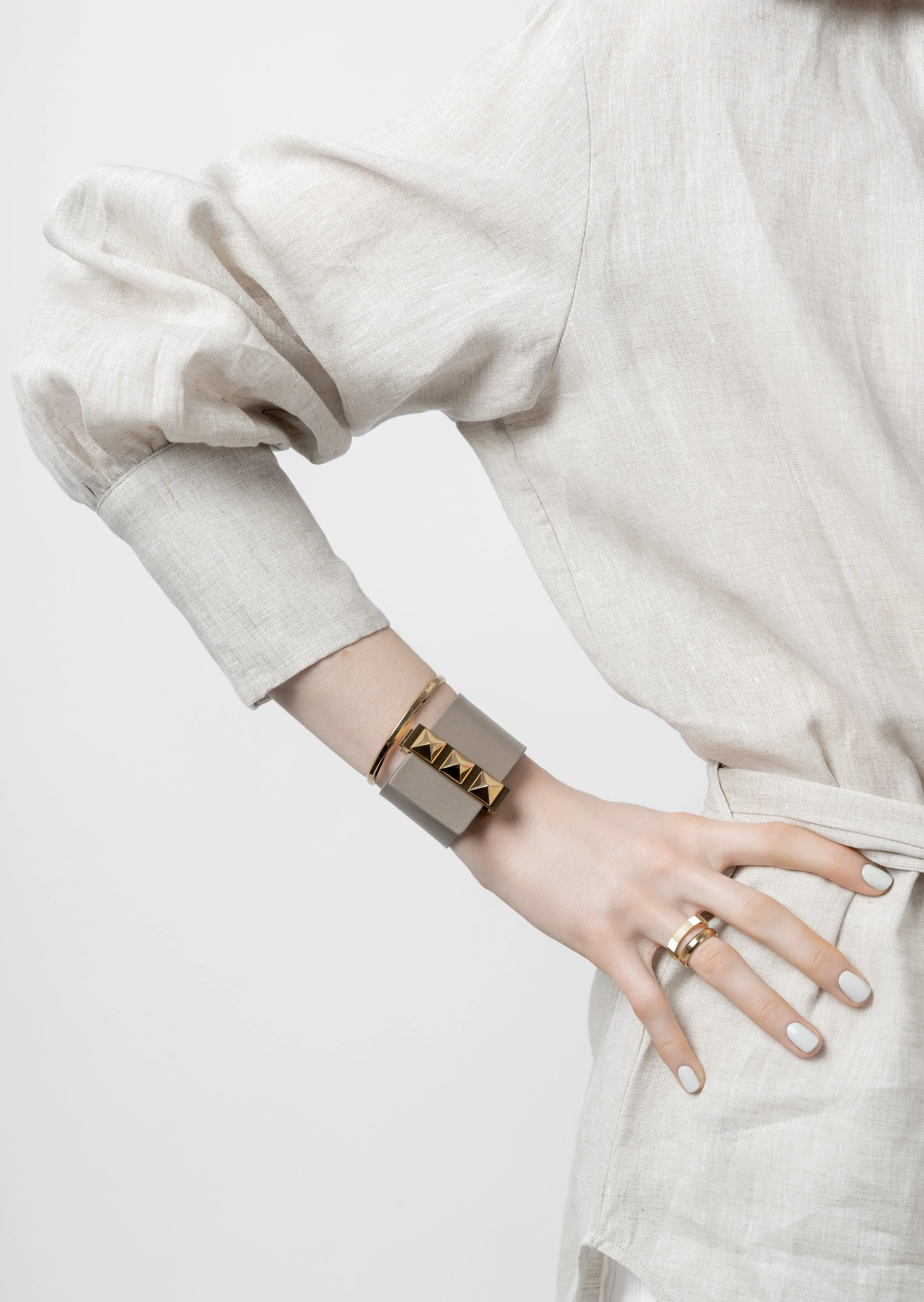 Clasp Rivets Bracelet - Grey sold by Skultuna product image thumbnail 5