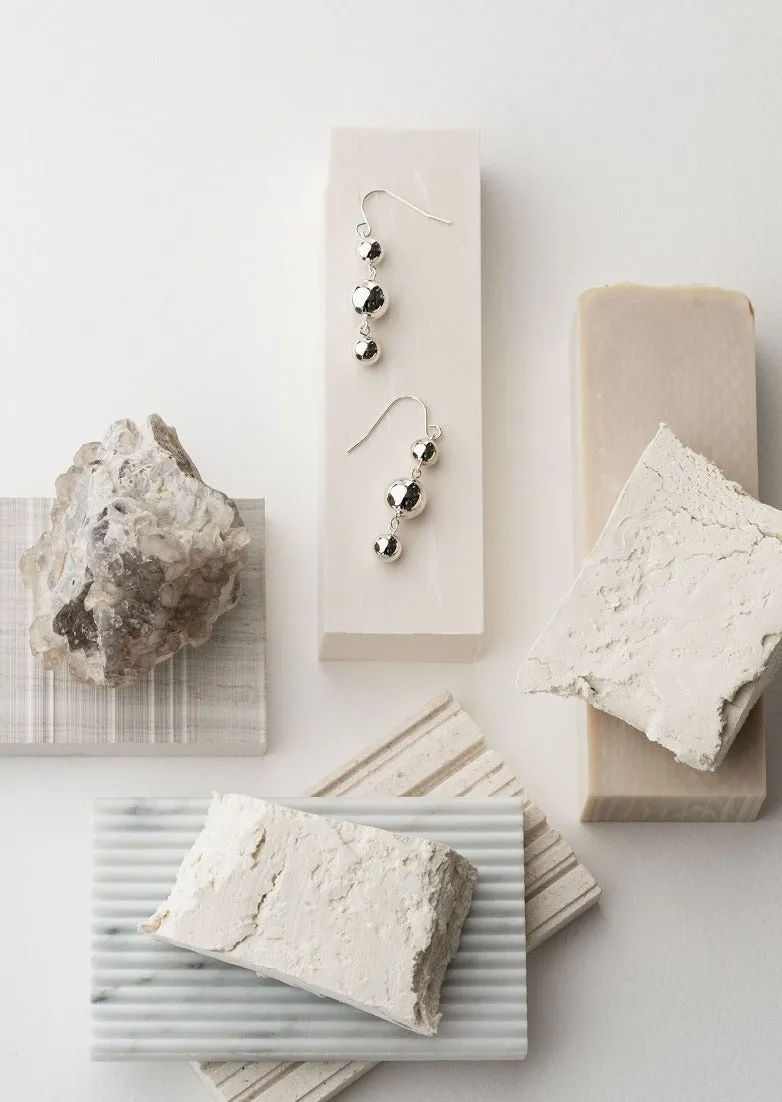 Triple Ball Drop Earrings – Silver Plated sold by Skultuna product image thumbnail 4