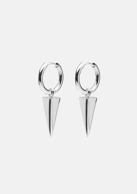 Spike Rivets Earrings Petit – Silver Plated sold by Skultuna