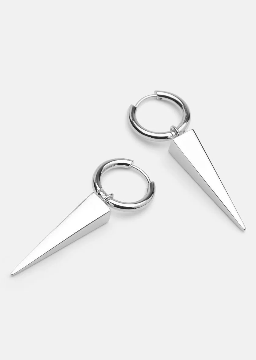 Spike Rivets Earrings – Silver Plated sold by Skultuna product image thumbnail 2