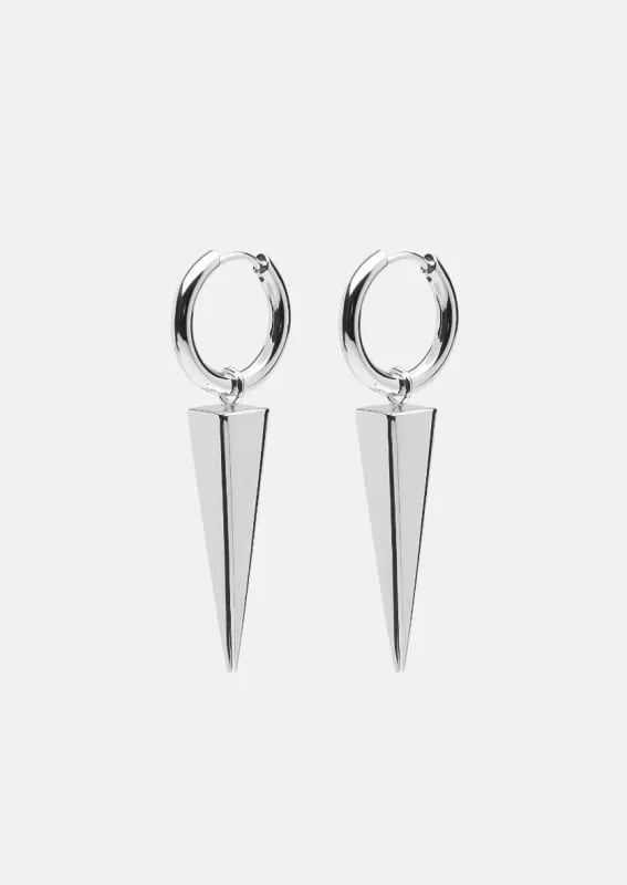 Spike Rivets Earrings – Silver Plated sold by Skultuna