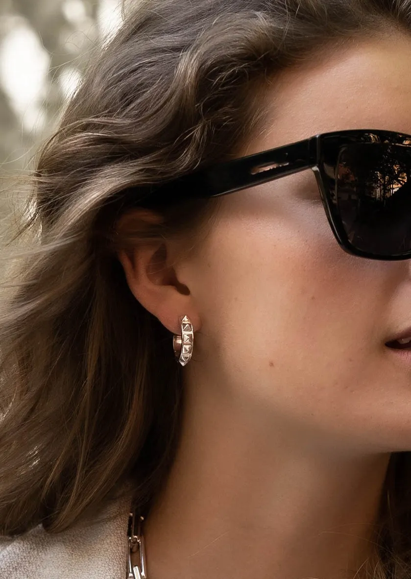 Rivets Earrings - Silver Plated sold by Skultuna product image thumbnail 5