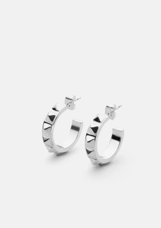 Rivets Earrings - Silver Plated sold by Skultuna