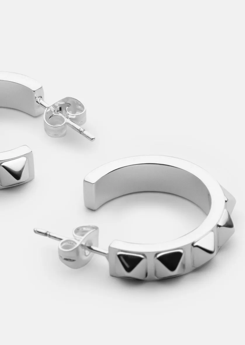 Rivets Earrings - Silver Plated sold by Skultuna product image thumbnail 2