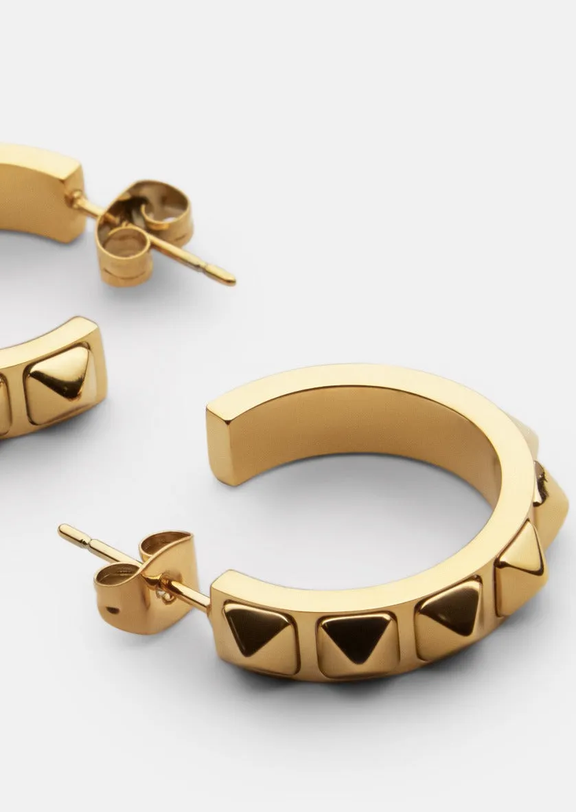 Rivets Earrings - Gold Plated sold by Skultuna product image thumbnail 2