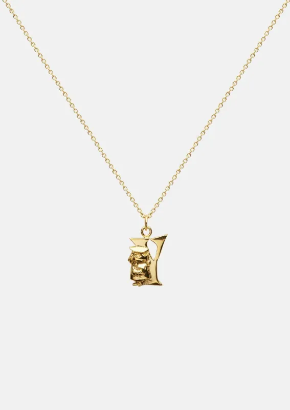 Moomin Alphabet - Gold Plated - Y sold by Skultuna
