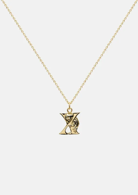 Moomin Alphabet - Gold Plated - X sold by Skultuna