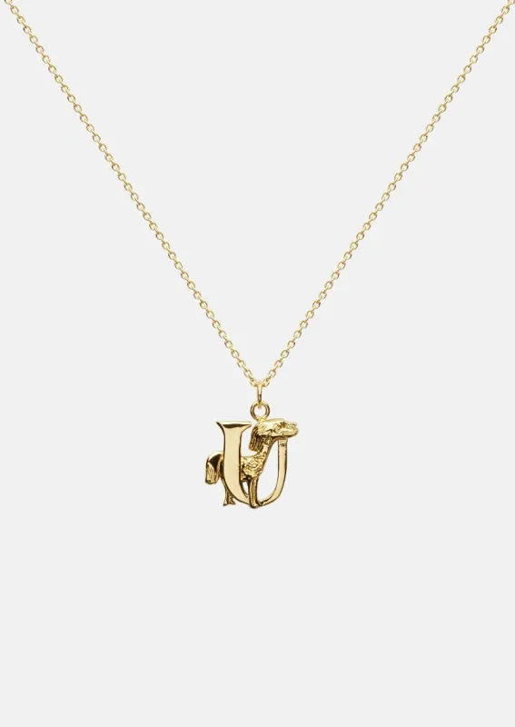 Moomin Alphabet - Gold Plated - U sold by Skultuna