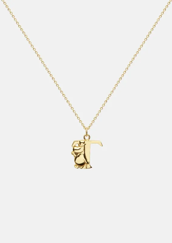 Moomin Alphabet - Gold Plated - T sold by Skultuna