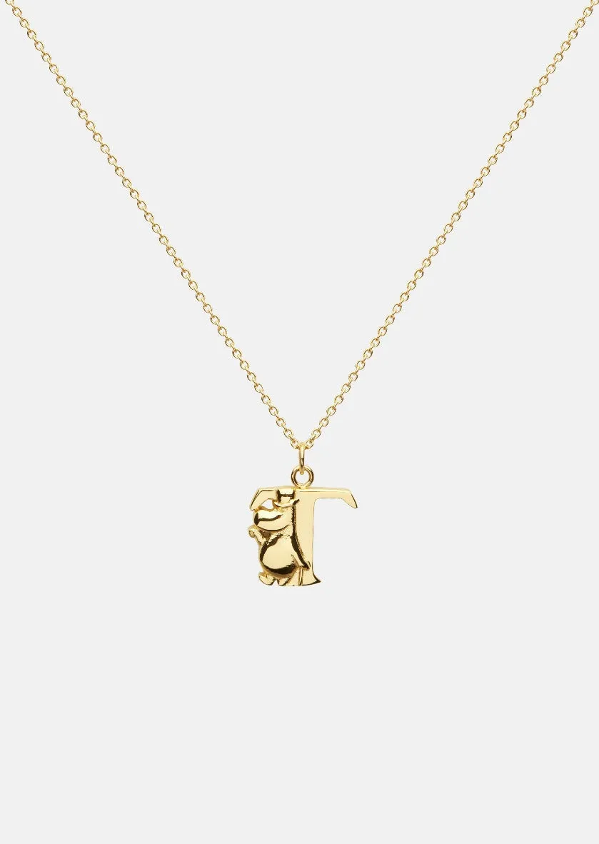 Moomin Alphabet - Gold Plated - T sold by Skultuna