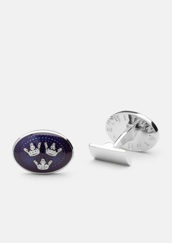 Tre Kronor Manschettknappar - Oval made by Skultuna