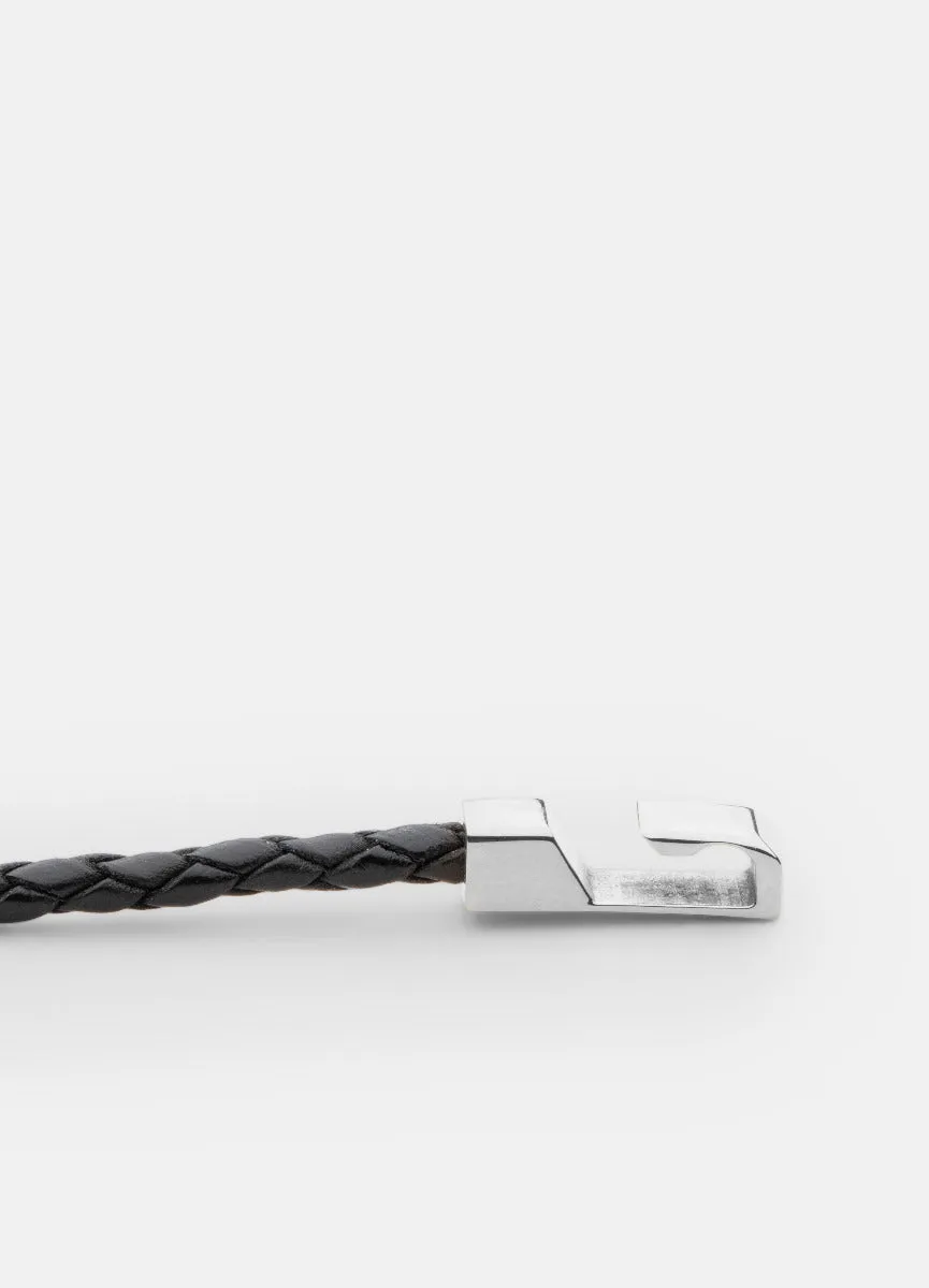 Hook Leather Bracelet Thin - Black sold by Skultuna product image thumbnail 2