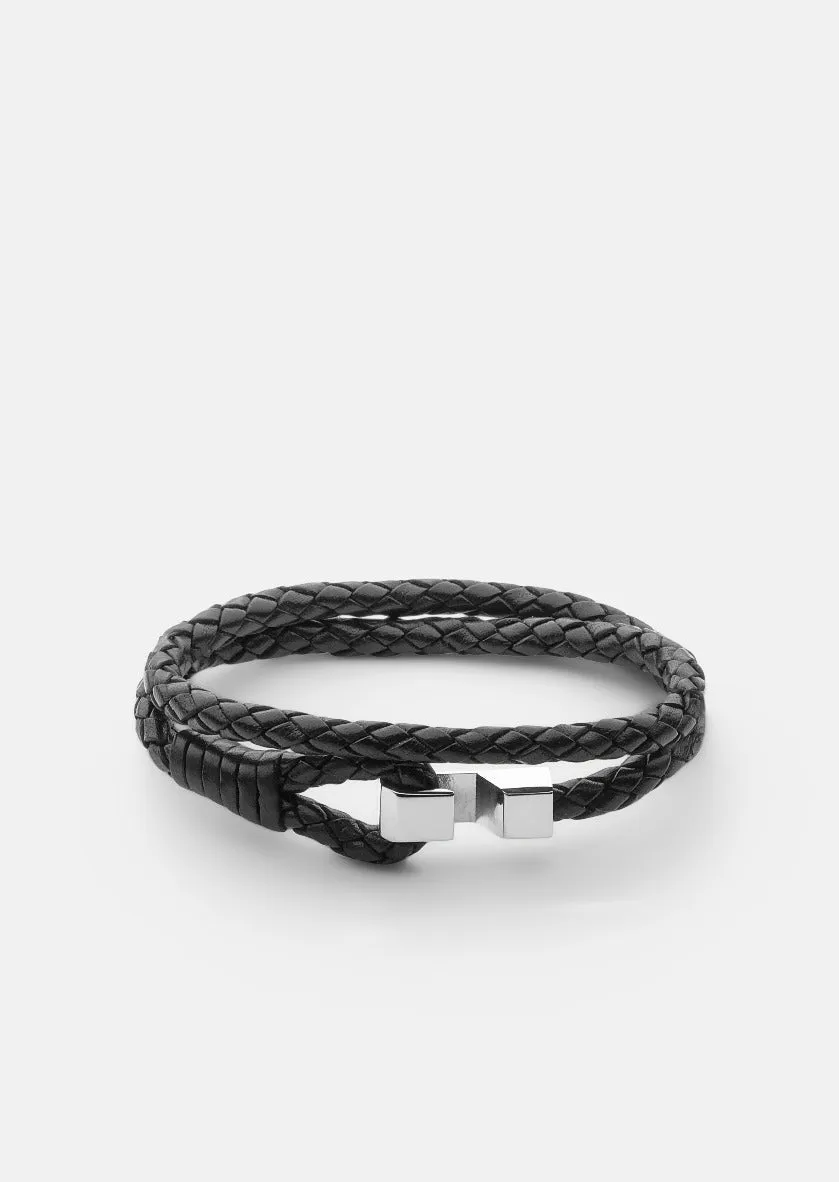 Hook Leather Bracelet - Black sold by Skultuna