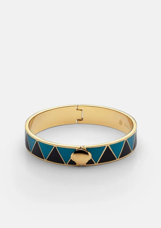 GTG Enamel Bracelet - Blue & Dark Blue made by Skultuna