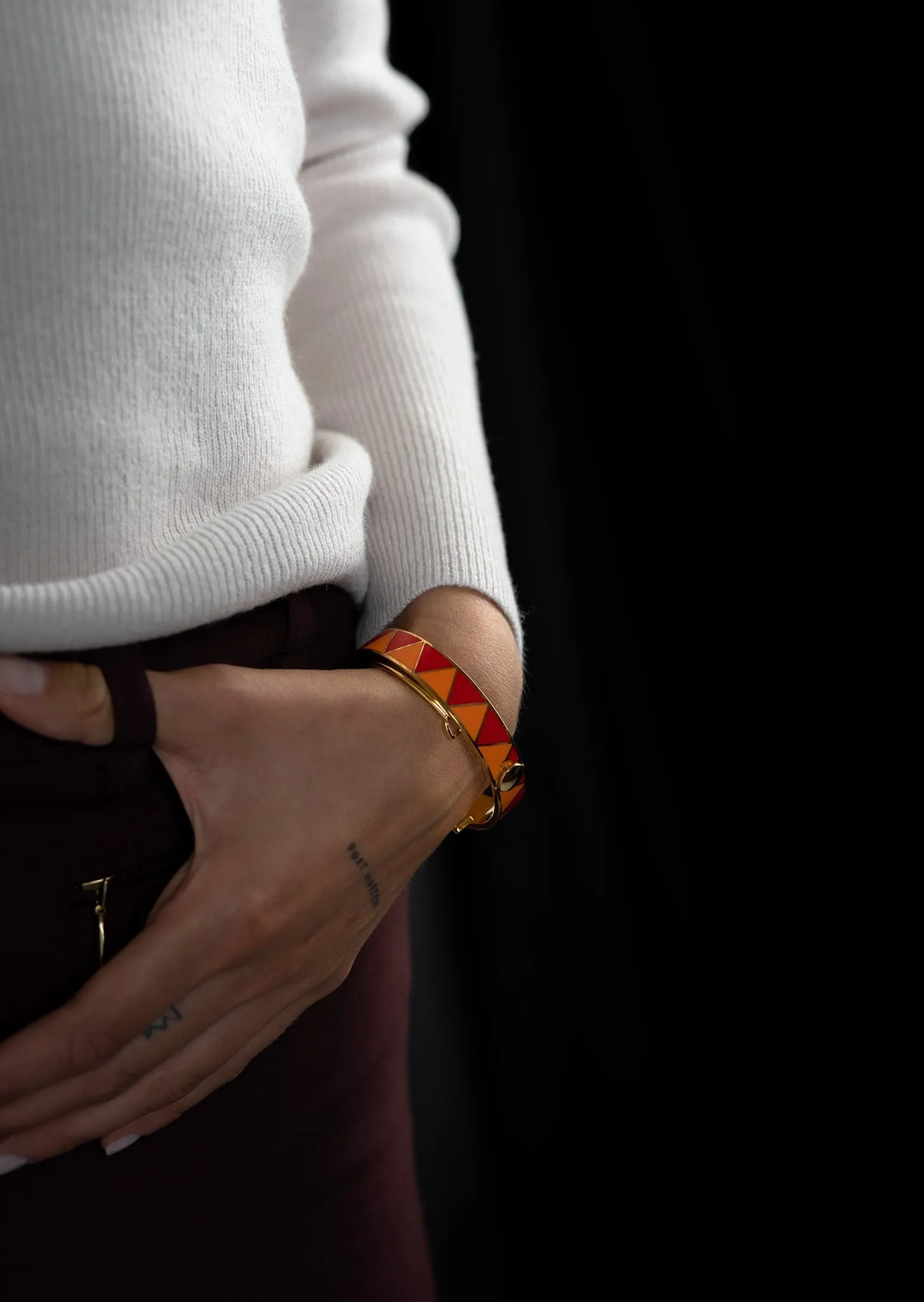 GTG Enamel Bracelet - Red & Yellow sold by Skultuna product image thumbnail 5