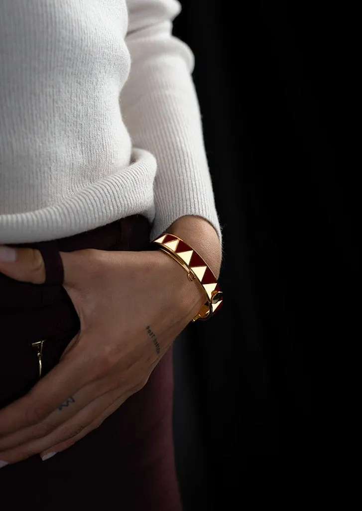 GTG Enamel Bracelet - White & Burgundy sold by Skultuna product image thumbnail 4