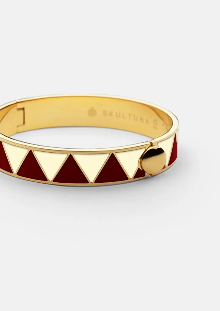 GTG Enamel Bracelet - White & Burgundy sold by Skultuna product image thumbnail 2