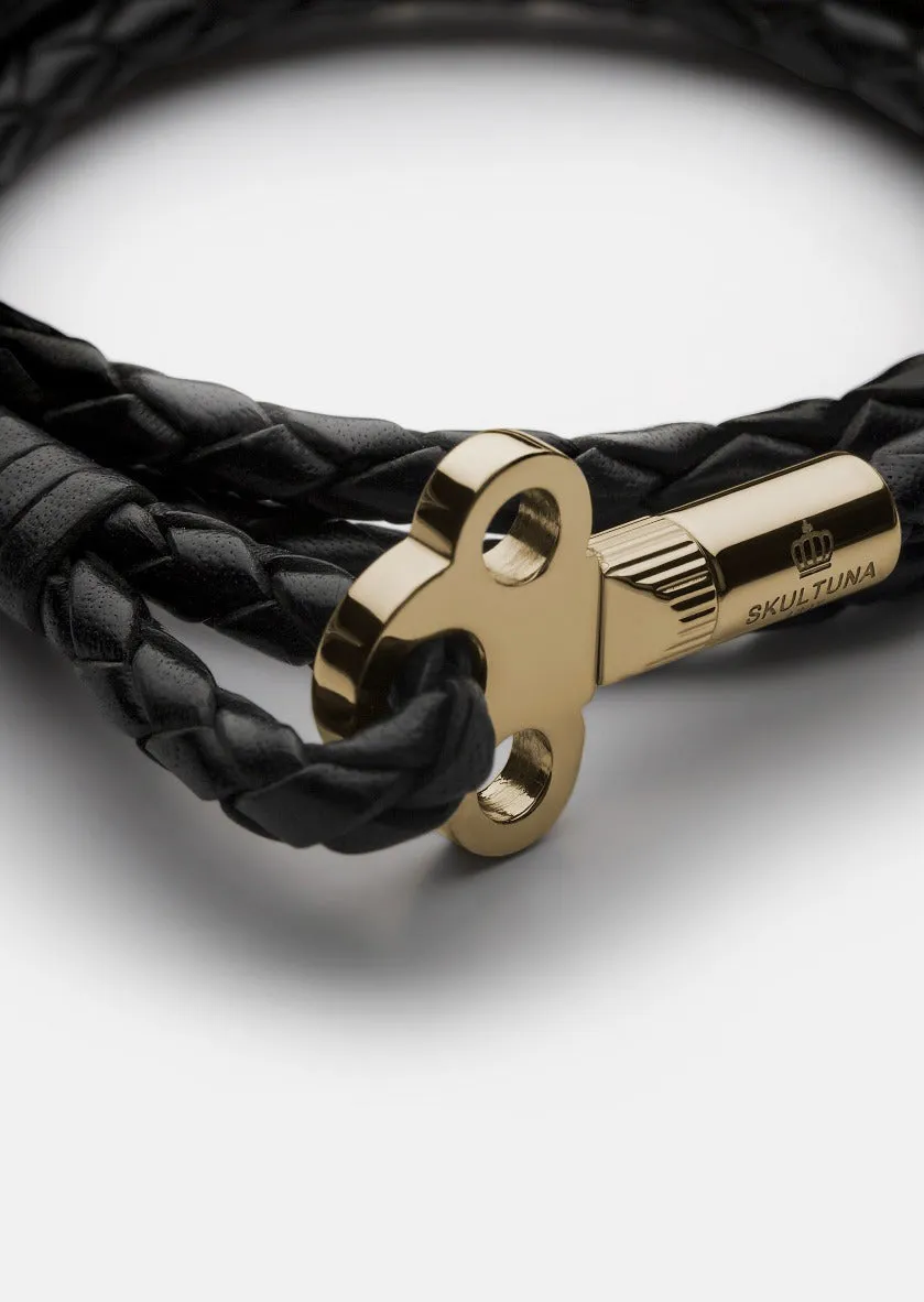 Key Leather Bracelet Gold - Black sold by Skultuna product image thumbnail 2