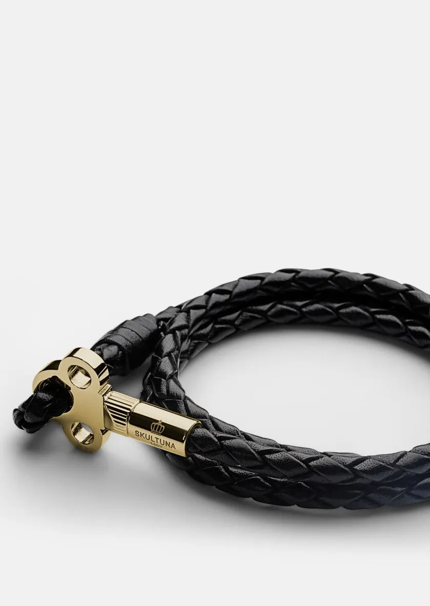 Key Leather Bracelet Gold - Black sold by Skultuna product image thumbnail 3