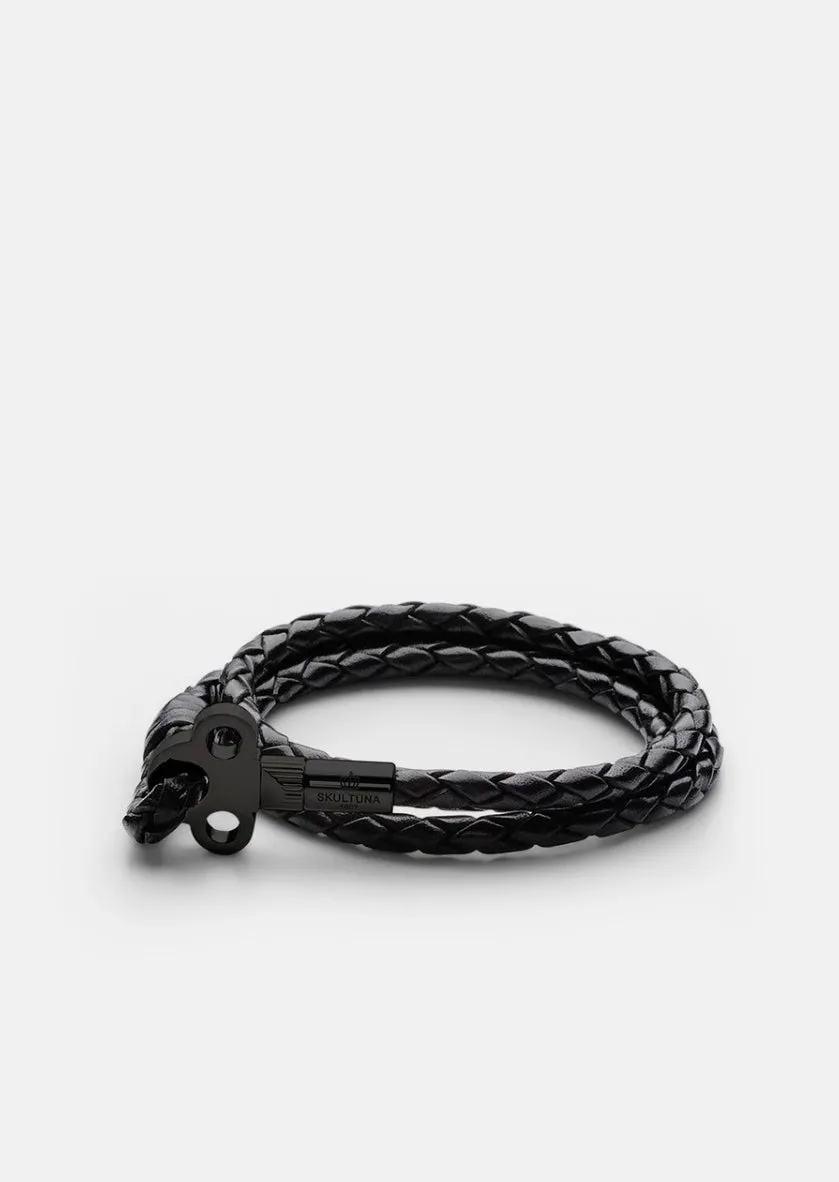 Key Leather Bracelet - Titan Black / Black sold by Skultuna
