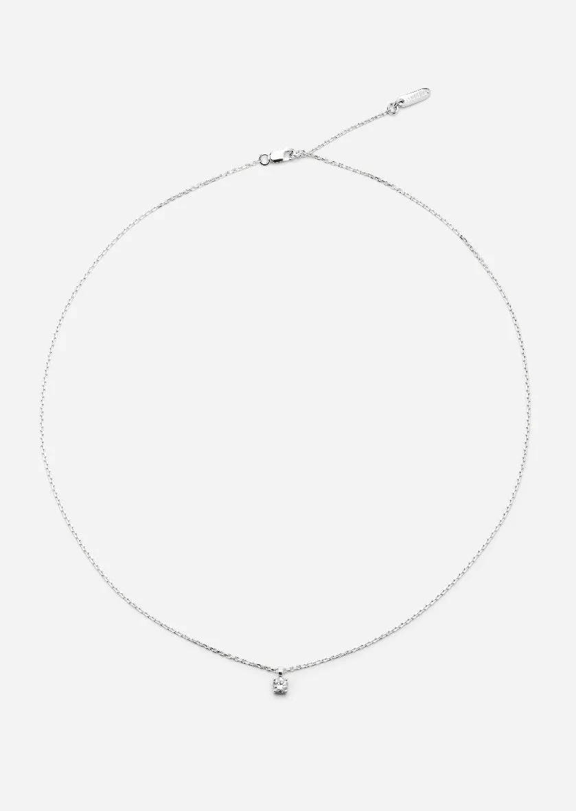 Solitaire Necklace - Sterling Silver sold by Skultuna