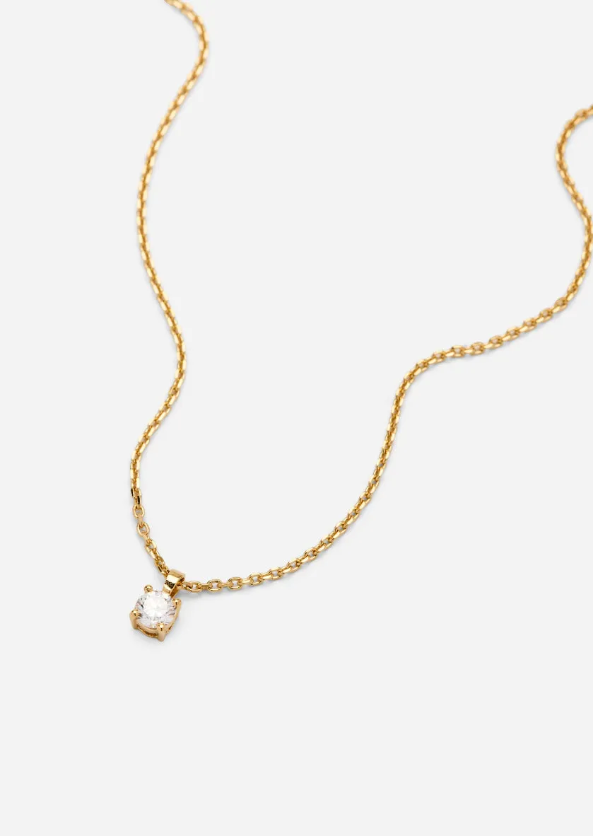 Solitaire Necklace - Gold Vermeil sold by Skultuna product image thumbnail 2