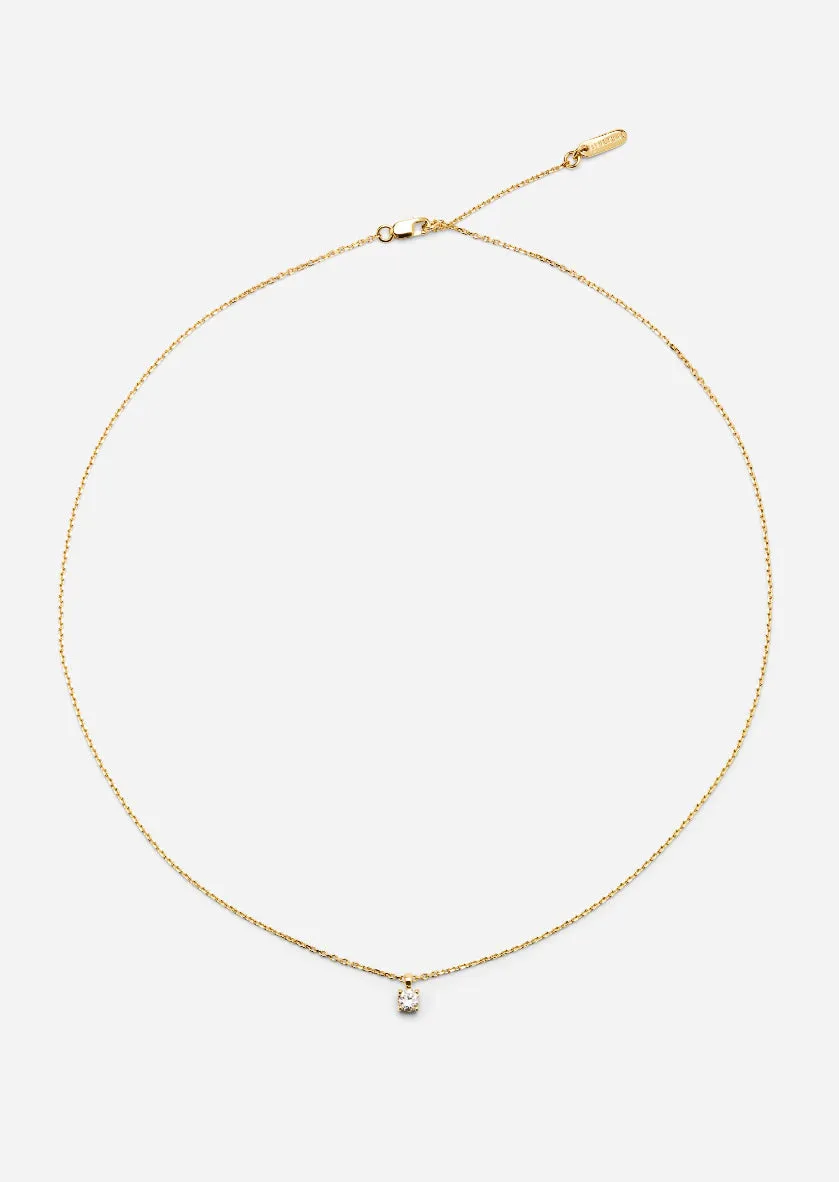 Solitaire Necklace - Gold Vermeil sold by Skultuna