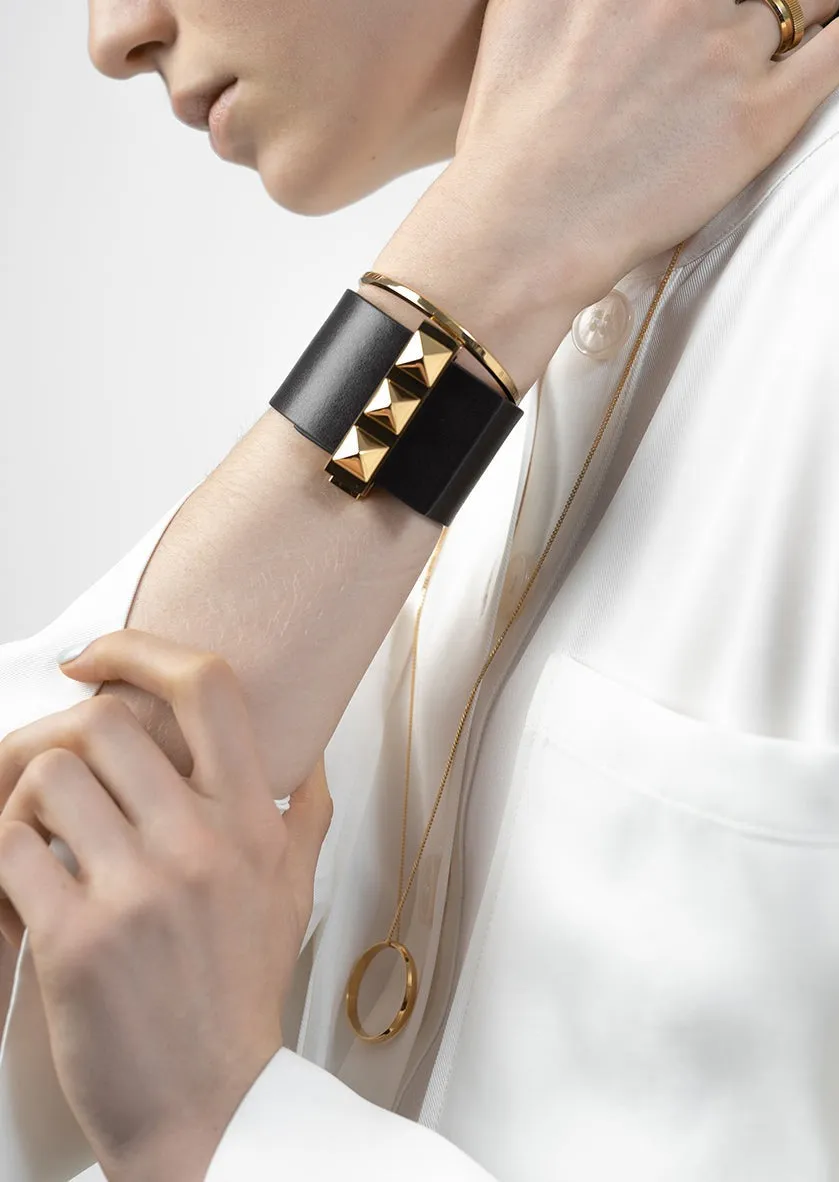Clasp Rivets Bracelet - Black sold by Skultuna product image thumbnail 5