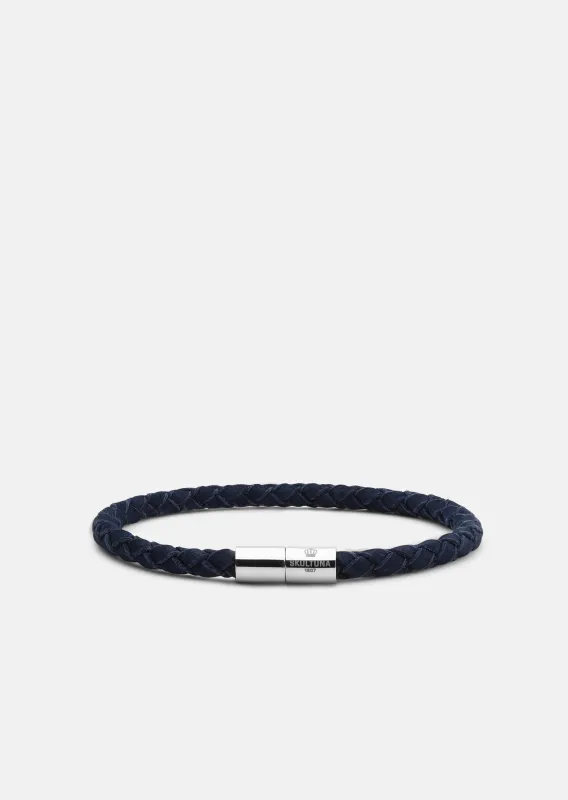 Suede Bracelet – Blue / One Row made by Skultuna