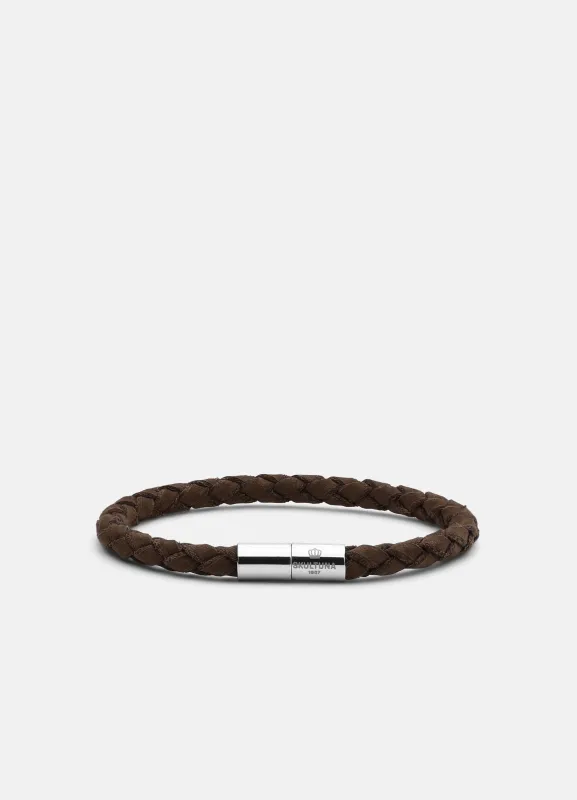 Suede Bracelet – Brown / One Row made by Skultuna