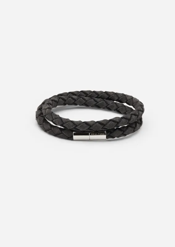 Suede Bracelet - Black made by Skultuna