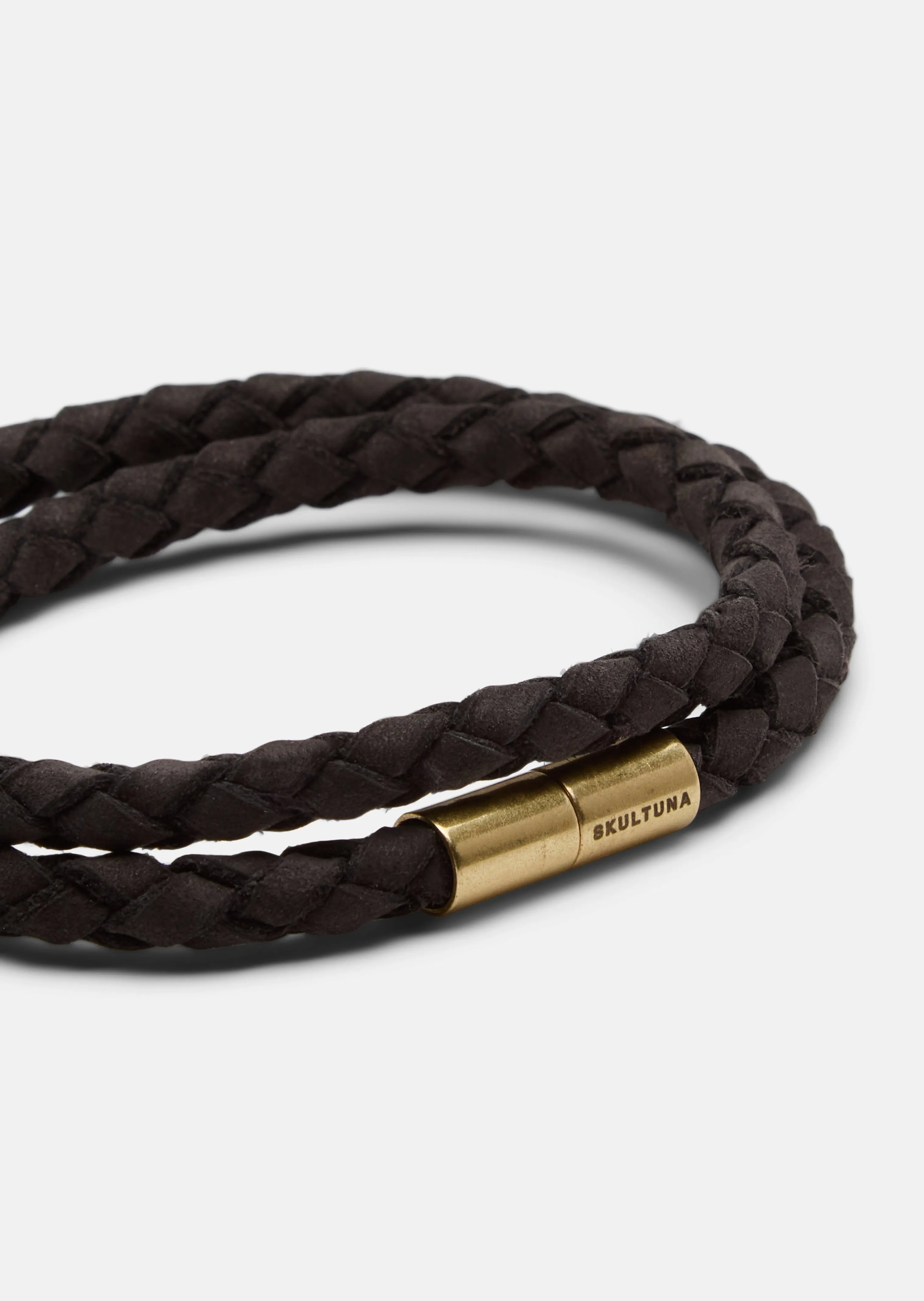 Suede Bracelet – Black & Brass sold by Skultuna product image thumbnail 2