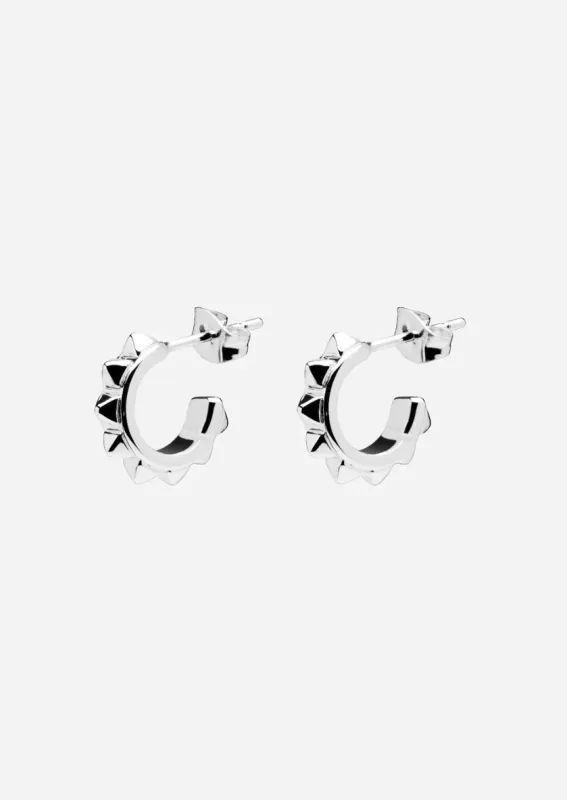 Rivets Petit Earrings  - Silver Plated made by Skultuna