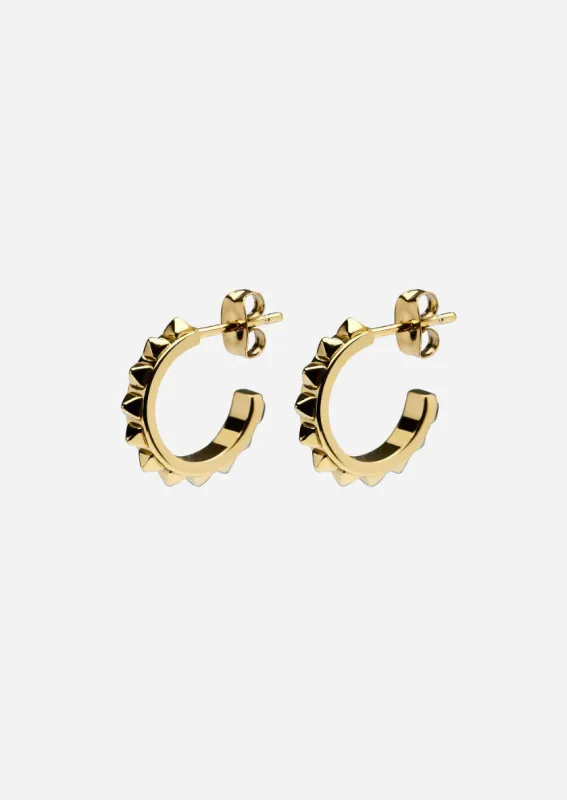 Rivets Earrings - Gold Plated made by Skultuna