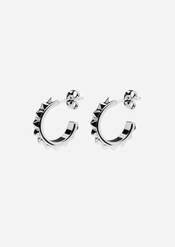 Rivets Earrings  - Silver Plated made by Skultuna