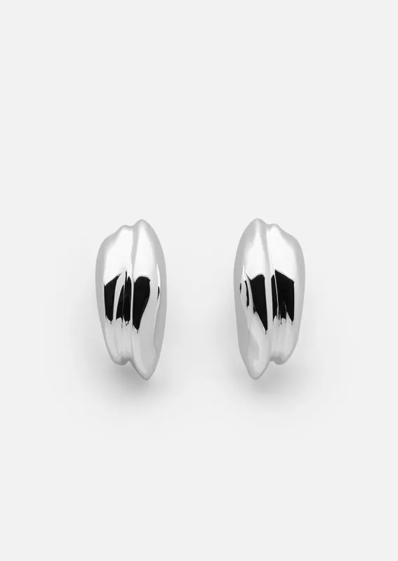 Écume de Mer - Unda Earrings - Silver Plated made by Skultuna