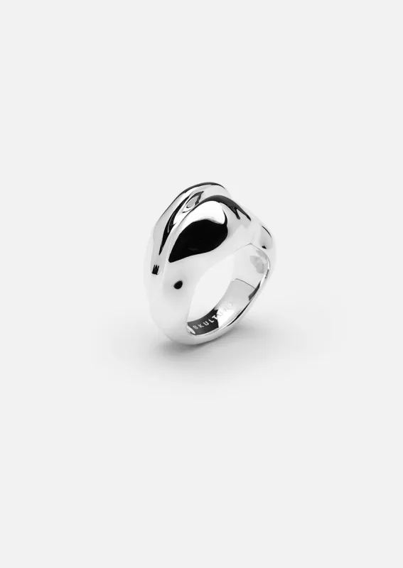 Écume de Mer - Unda Ring - Silver Plated made by Skultuna