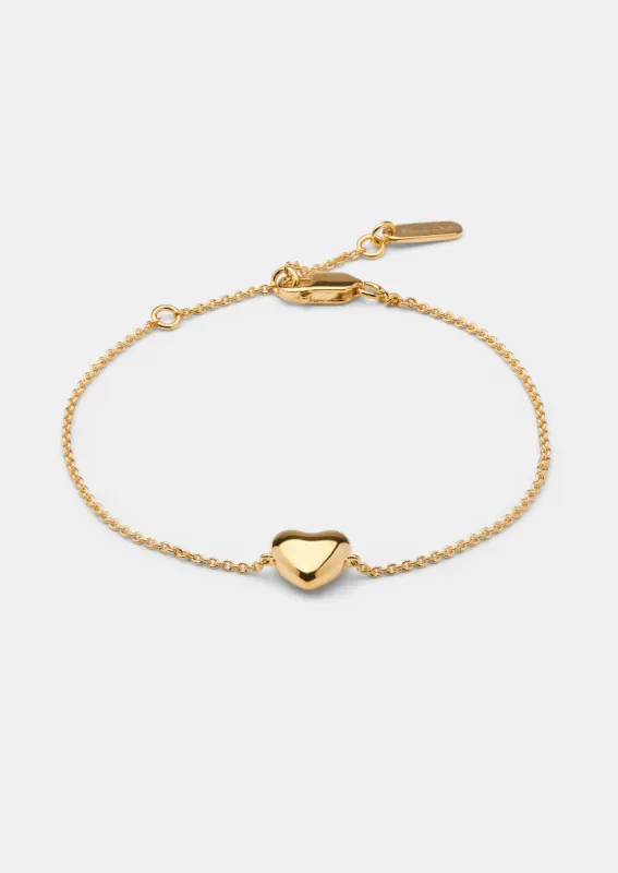 Heart Bracelet – Gold Vermeil made by Skultuna